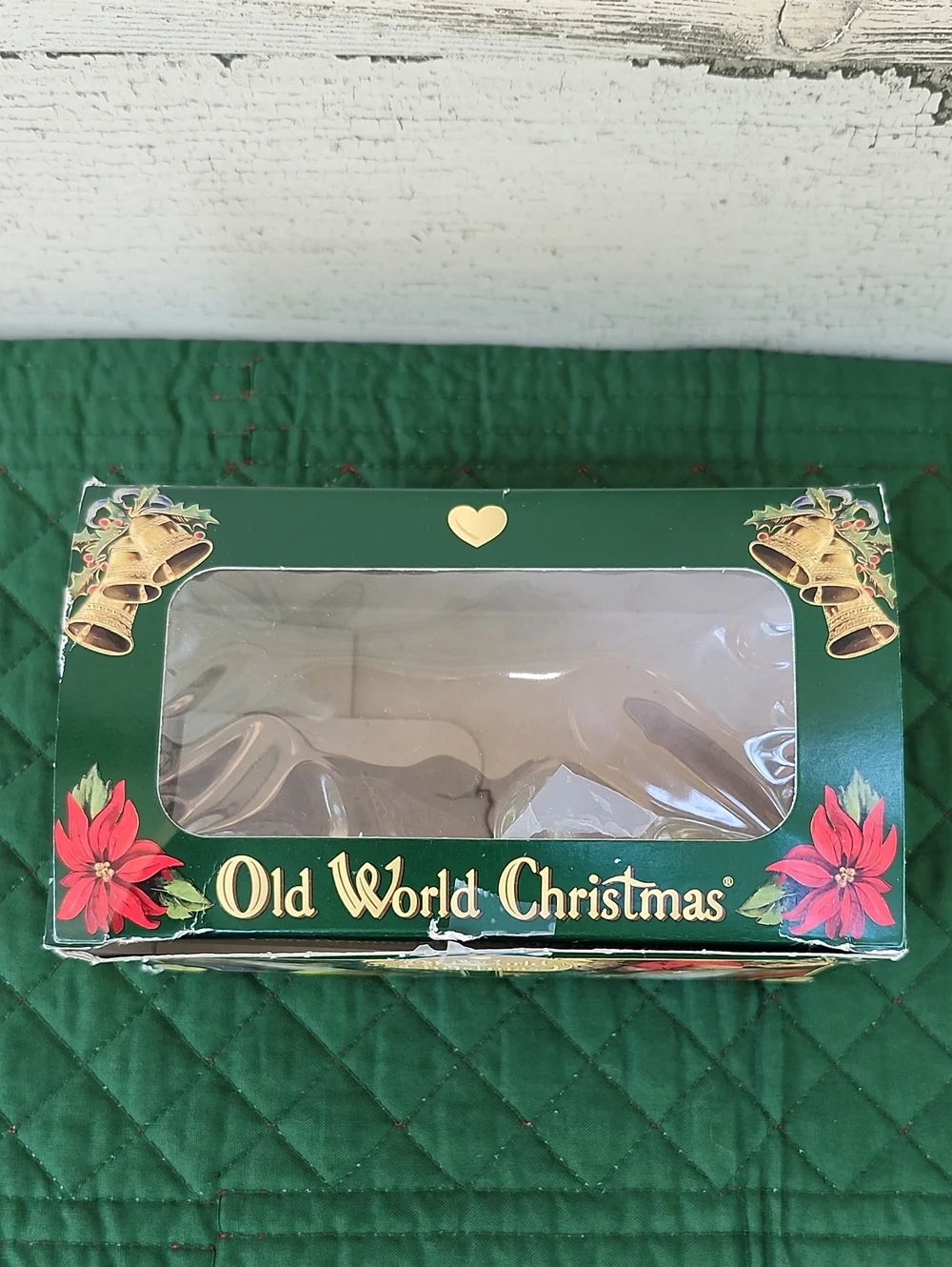 NWT OLD WORLD CHRISTMAS FARM TRACTOR HAND BLOWN ORNAMENT